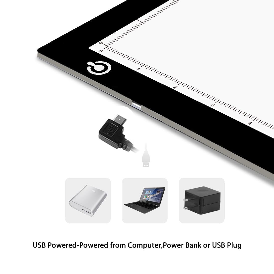 LitEnergy A4 LED Copy Board Light Tracing Box, Ultra-Thin Adjustable USB Power Artcraft LED Trace Light Pad for Tattoo Transferring, Drawing, Streaming, Sketching, Animation, Stenciling