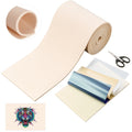 Heigble 148 x 6.3 Inch Rolled Blank 3mm Tattoo Practice Skin, One Roll Equivalent to 20+ Pieces Fake Skin Double Sides, Include 1 Scissors, 50 Pcs Transfer Papers, for Beginner Professional Practice