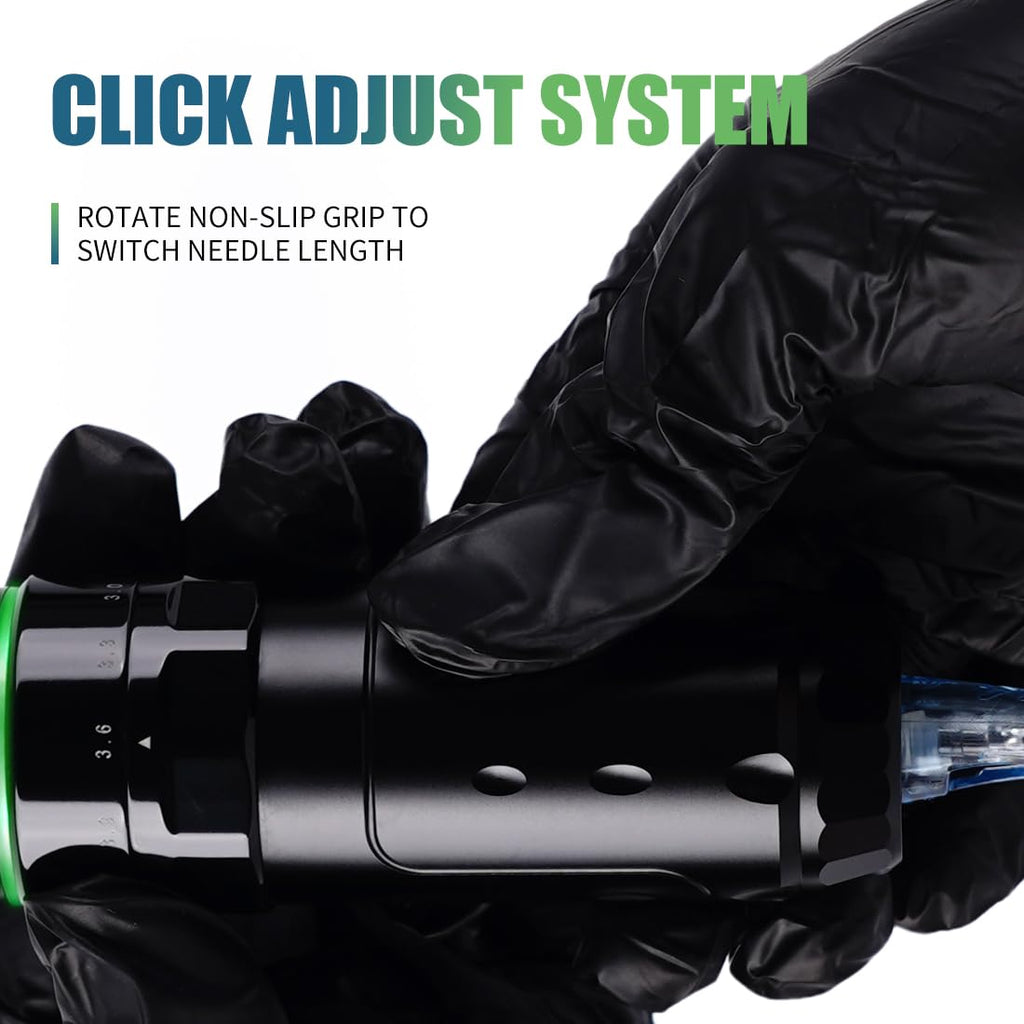 Dragonhawk L3 紋身套裝，無線/有線全套紋身槍套裝，7 種筆畫長度，2 個 2000mAh 電池，帶備用電池 RCA 插孔配件，專業紋身針（適合初學者）