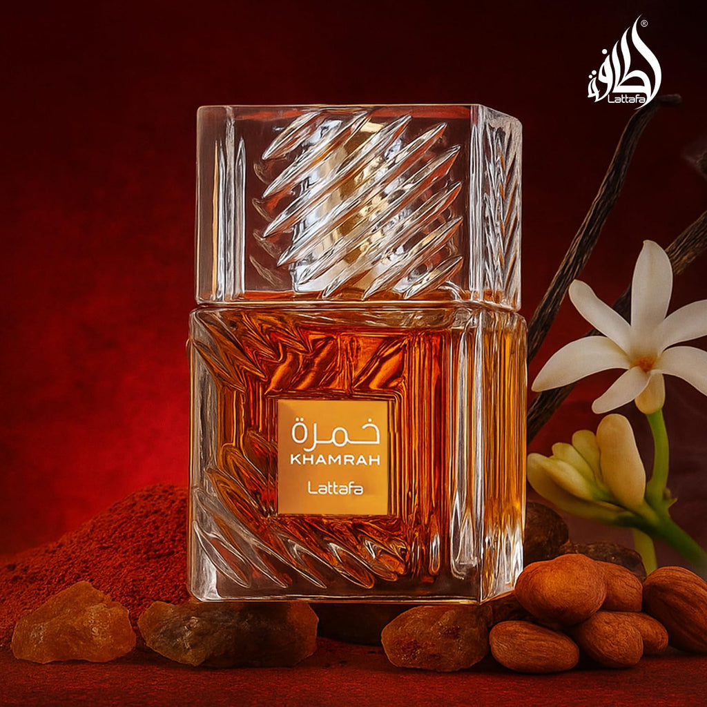 Lattafa Khamrah - Vanilla, Warm Spicy, Amber, Cinnamon - Eau de Parfum Long-Lasting Fragrance for Unisex, 3.40 Ounce / 100 ml