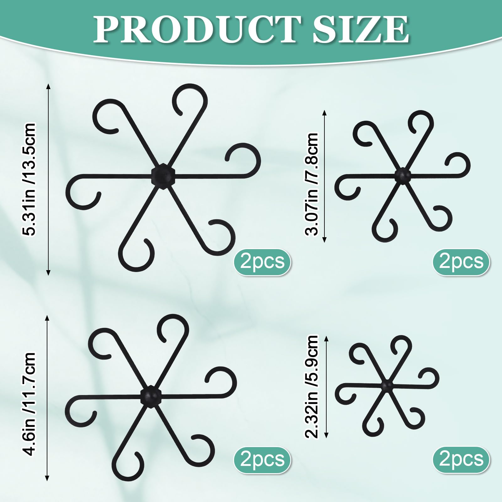 GLCSC 8pcs Plant Stem Support, Plant Support for Indoor Plants, Plastic Reusable Plant Stabilizer, Indoor Plants Accessories