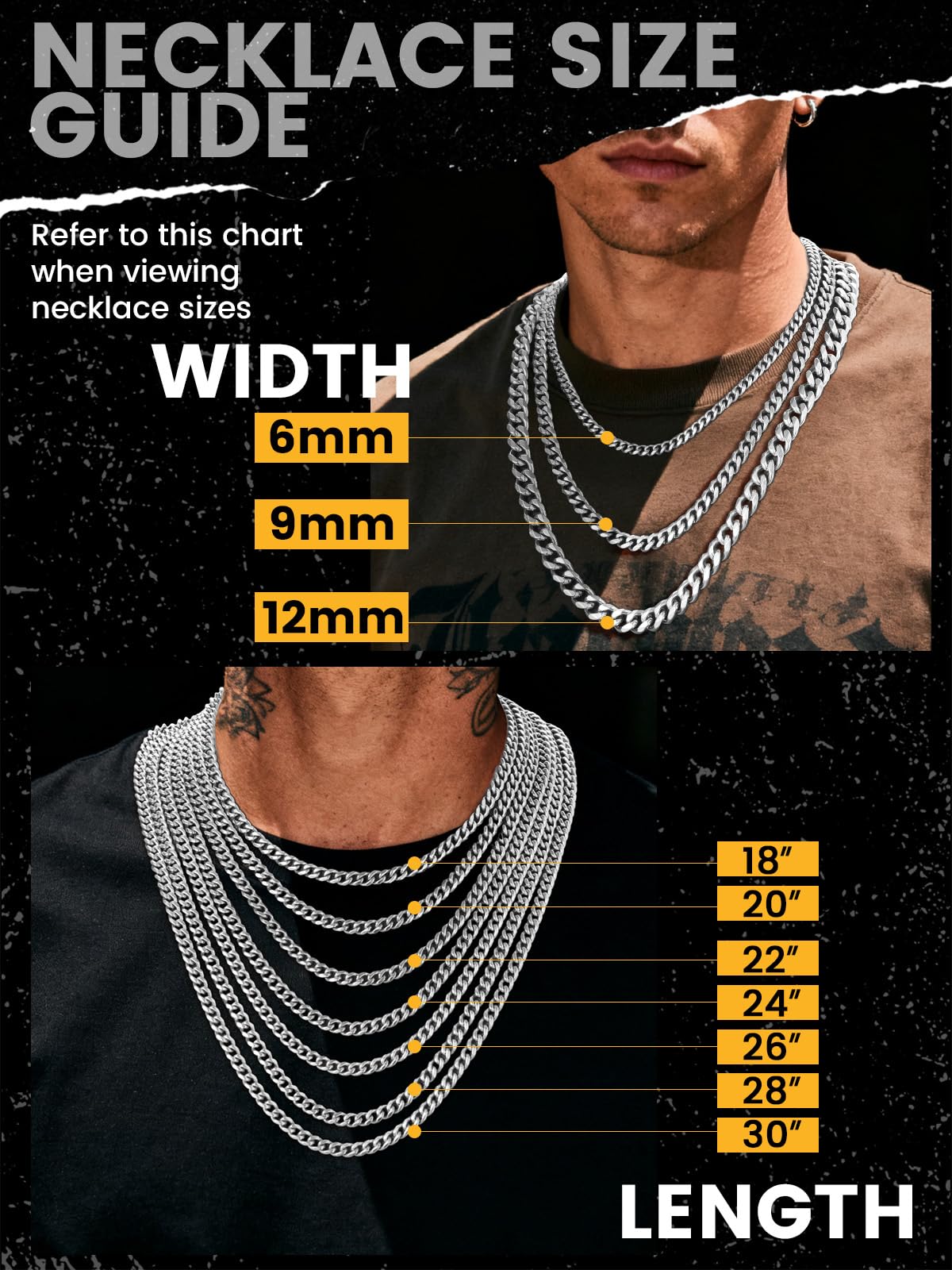 KeyStyle Cuban Link Chain for Men Women, Stainless Steel maimi Cuban Chain Necklace, Trendy Hip Hop Curb Chain Jewelry Gifts,Hypoallergenic & Non Tarnish Mens Chain,9mm Width,24" Length