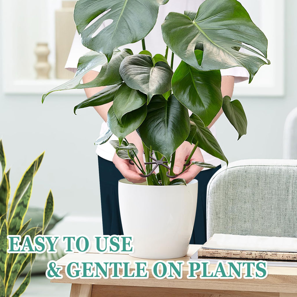 GLCSC 8pcs Plant Stem Support, Plant Support for Indoor Plants, Plastic Reusable Plant Stabilizer, Indoor Plants Accessories