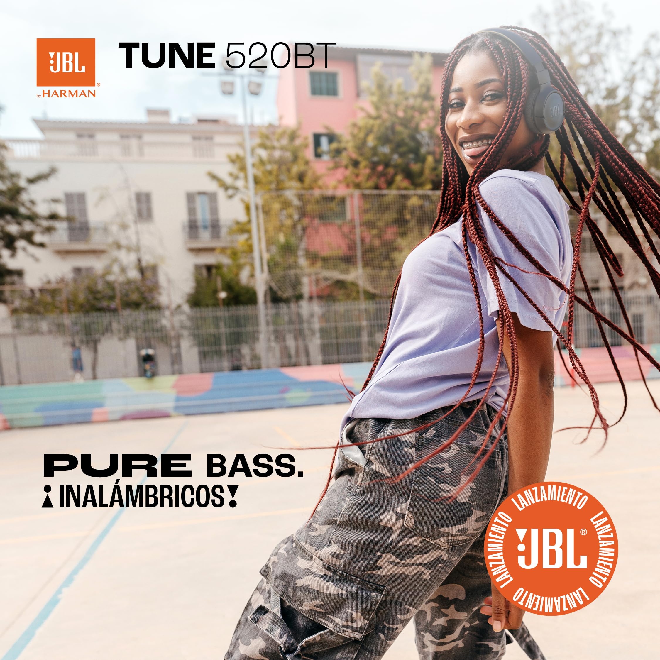 JBL Tune 520BT - Wireless On-Ear Headphones, Up to 57H Battery Life and Speed Charge, Lightweight, Comfortable and Foldable Design, Hands-Free Calls with Voice Aware (Black)